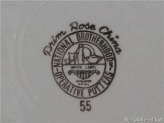 Decorative Plate National Brotherhood Operative Potters Prim Rose 