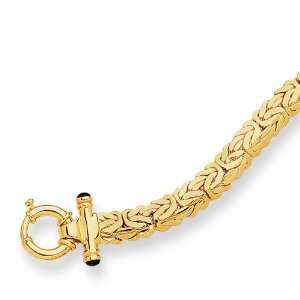  14k Yellow Lt. Toggle Byz. Bracelet   8 Inch   JewelryWeb 