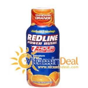 Redline Power Rush, Zero Sugar, Orange, 2.5 oz. Bottle, 12 