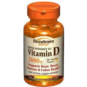 Sundown Vitamin D 2,000 IU Softgels