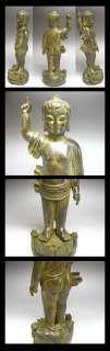 Japanese Bronze Buddha SAKYAMUNI Statue Okimono Humbling Statue.