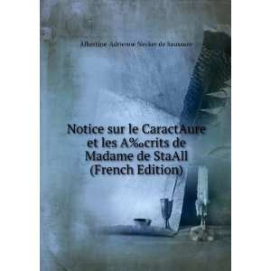   StaAll (French Edition) Albertine Adrienne Necker de Saussure Books