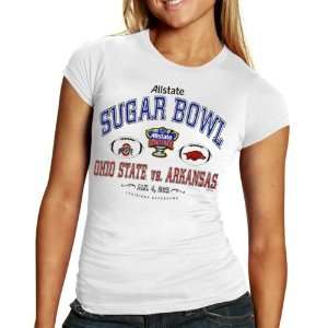   Ladies White 2011 Sugar Bowl Bound Dueling T shirt