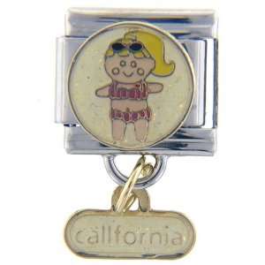 California Girl Italian Charms Bracelet Link