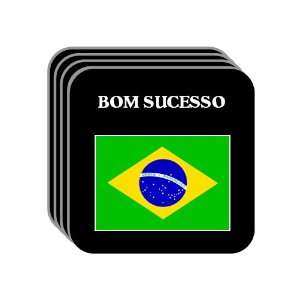  Brazil   BOM SUCESSO Set of 4 Mini Mousepad Coasters 