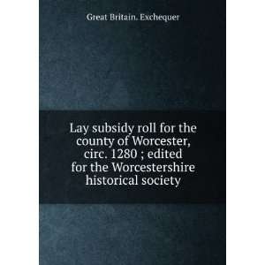  Lay subsidy roll for the county of Worcester, circ. 1280 