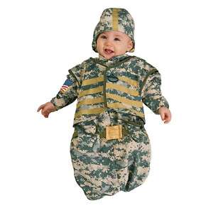 NEW Infant Baby Soldier bunting camo Rubies Costume  