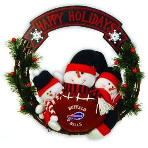 Buffalo Bills Styro Snowman Wreath 