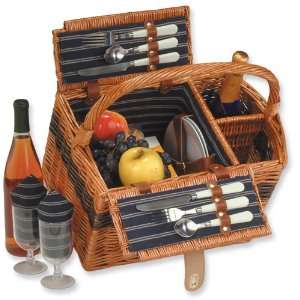   Willow Service for Two Wine Carrier and Picnic Basket Jewelry