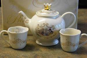 New  PRINCESS BELLE LENOX Tea Pot Set Cups  