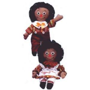   Black 12 Raggedy Ann & Andy Dolls in Kwanza Outfits #3 Toys & Games
