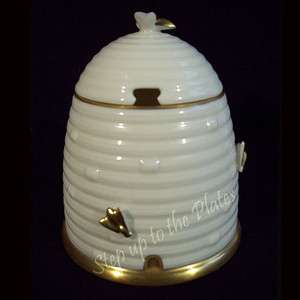  China Vintage Honey Pot Jar Bee Hive All Gilded Bees Intact  