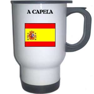  Spain (Espana)   A CAPELA White Stainless Steel Mug 