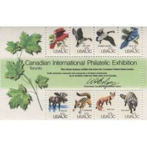  Capex Wildlife souvenir Sheet 8 x 13 cent US stamps 