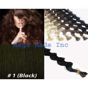 New 25 Strands Deep Wave Curly Micro Ring Links Needle Stick Head I 