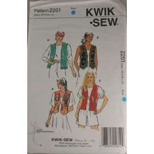  Kwik Sew 2261 Pattern Misses Vests Size XS,S,M,L,XL Arts 