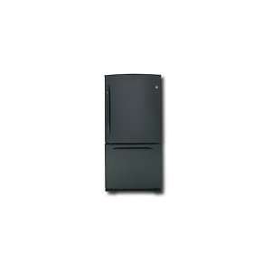  GE 229 Cu Ft Bottom Mount Refrigerator   Black Appliances
