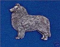 Collie Pin #67B Standing Pewter dog jewelry CAC DESIGNS  
