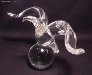 Steuben Crystal Eagle on Globe Sculpture Ref # 8130 MSRP $1200  