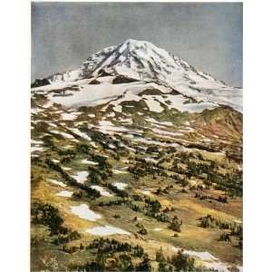  1910 Print Spray Park Fay Peak Carbon North Mowich Glacier 
