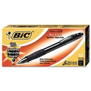  Velocity Ballpoint Retractable Pen, Black Ink, Bold, Dozen 