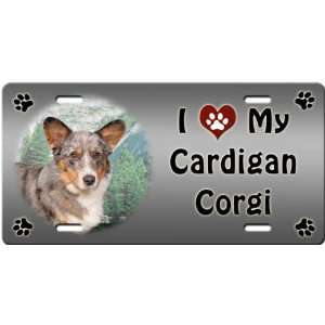  I Love My Cardigan Welsh Corgi License Plate Sports 