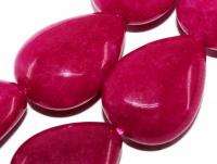 18mm Teardrop Purple Red Jade Gemstones Loose Beads  