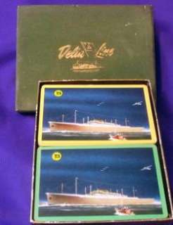 Delta Line Steamship 2 Deck Playing Cards in Box  