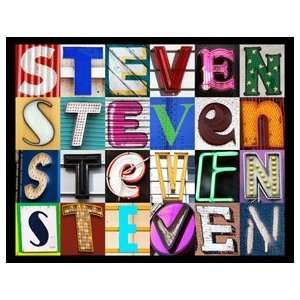  STEVEN Personalized Name Poster Using SIGN LETTERS 