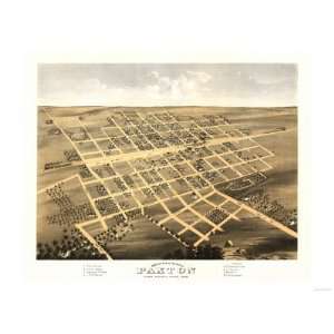  Paxton, Illinois   Panoramic Map Premium Poster Print 