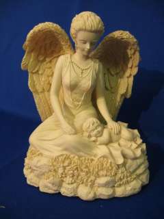 ANGELSTAR Musical statuette of Angel with Baby 2001 5  