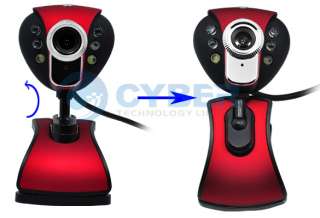 USB 2.0 300K 6 LED WEB Camera Webcam Mic PC SKYPE MSN  