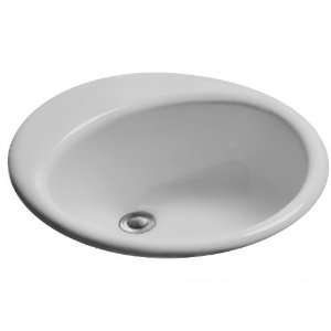   Columbia Columbia Self Rimming Oval Shape Bathroom Sink and 8 Faucet