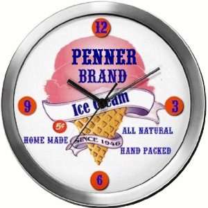  PENNER 14 Inch Ice Cream Metal Clock Quartz Movement 