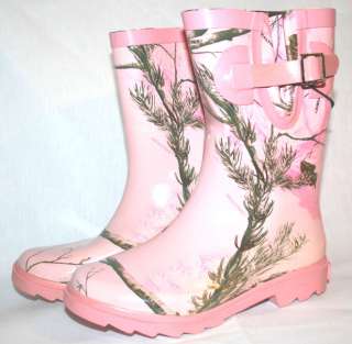 REALTREE AP PINK CAMOUFLAGE YOUTH RAINBOOTS   LICENSED REALTREE GIRL 