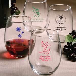  Holiday Stemless Wine Glass