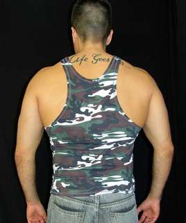 Arroyman racer back tank top camouflage t shirt  