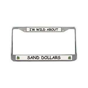  Sand Dollar License Plate Frame (Chrome) Patio, Lawn 
