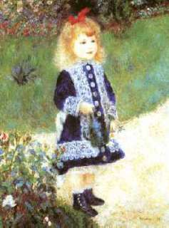 LARGE RENOIR Girl with a Watering Can Repro CANVAS ART  