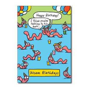  Funny Birthday Card Worm Humor Greeting Stan Makowski 