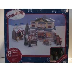  Snowflake Falls Lighted General Store Set Kitchen 