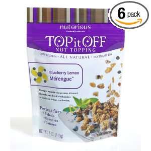 Top it Off Nut Toppings, Blueberry Lemon Merengue, 4 Ounce Pouches 