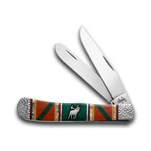  CASE XX Yellowhorse Green Elk Trapper 1/1 Pocket Knife Knives 