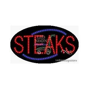  Steaks LED Business Sign 15 Tall x 27 Wide x 1 Deep 