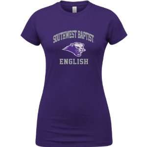  Southwest Baptist Bearcats Purple Womens English Arch T 