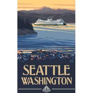   11 x 17 Poster Seattle Ferry by Paul A. Lanquist