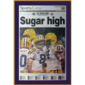 State Tigers   Sugar high   NCAA Champs 2003   Wood Mounted Newspaper 