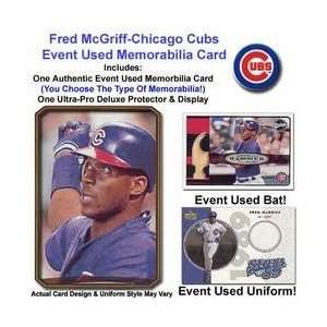  Cubs Fred McGriff Event Used Memorabilia Card   Fred Mcgriff Uniform 