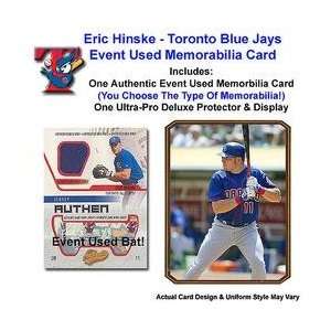   Event Used Memorabilia Card   ERIC HINSKE Uniform Card Sports