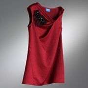 NEW sIMPLY vERA wANG top/blouse/embellished/Tibetin Red  